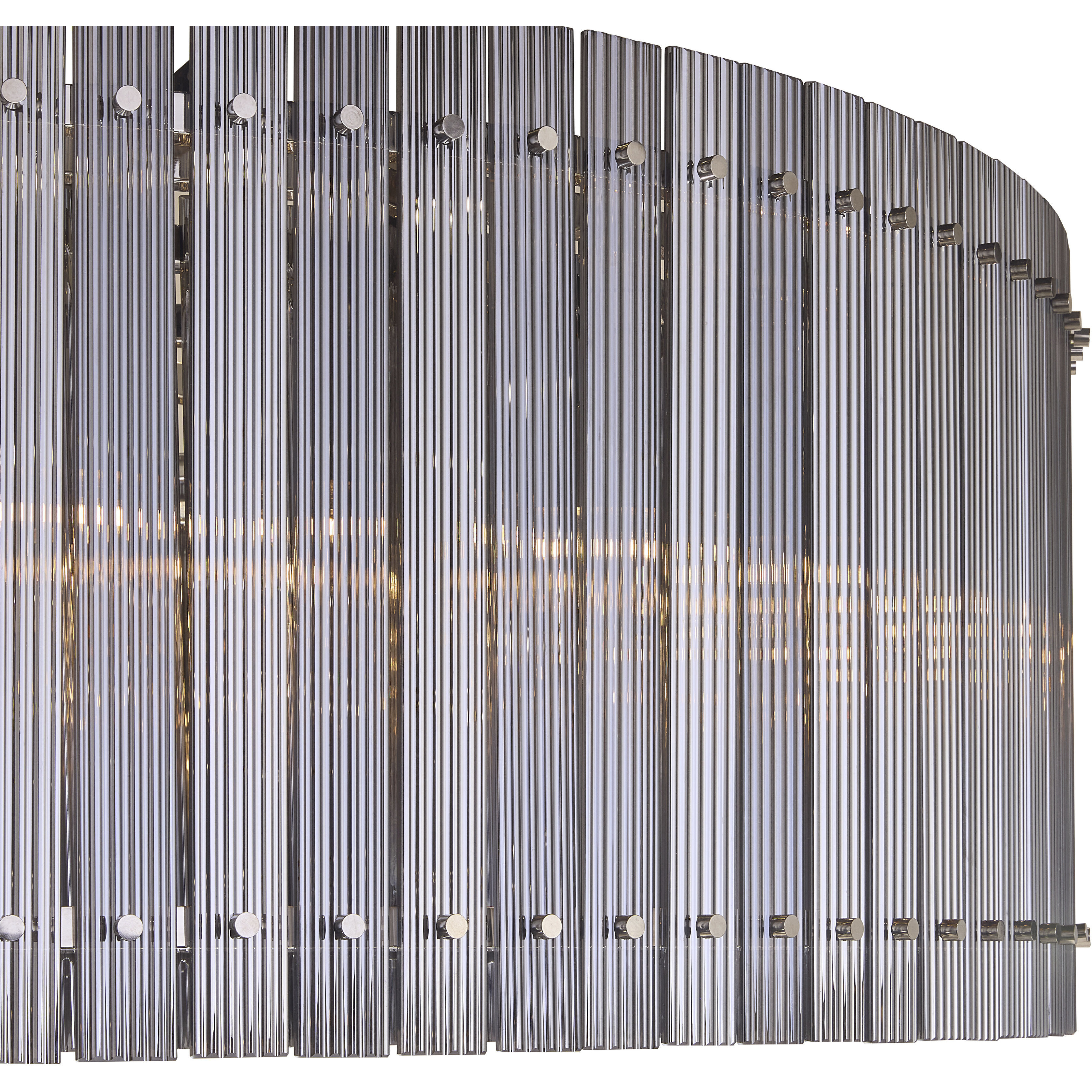 Kore LED Nickel / Smoke Grey Chandelier Ceiling Light, Large